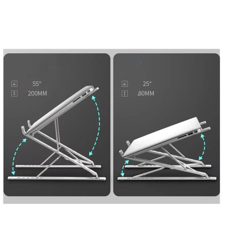 Laptop Stand For Macbook Folding Adjustable Aluminum Computer Pc Tablet Stand Notebook Tablelaptop Holder Heat Dissipation