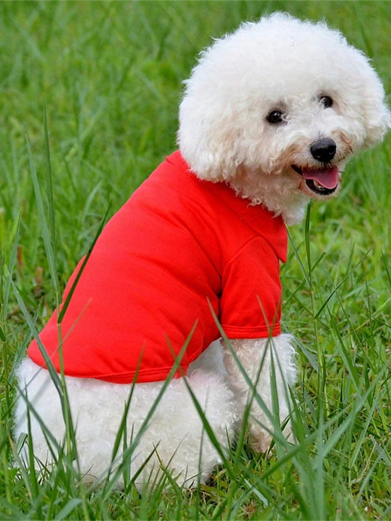 Fashion Dog Clothes for Teddy Small Dogs, Spring Summer Autumn Vest T-shirt Polo Shirt  Cute Dog Clothes for Small Breeds, Cotto