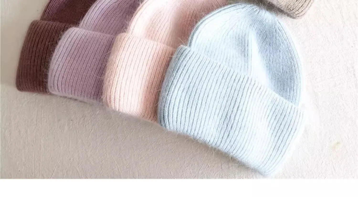Women's Winter Hats Fashion Warm Bean Hats Solid Color Adult Hats Cute Knitted Hats Baotou Hats Autumn/Winter