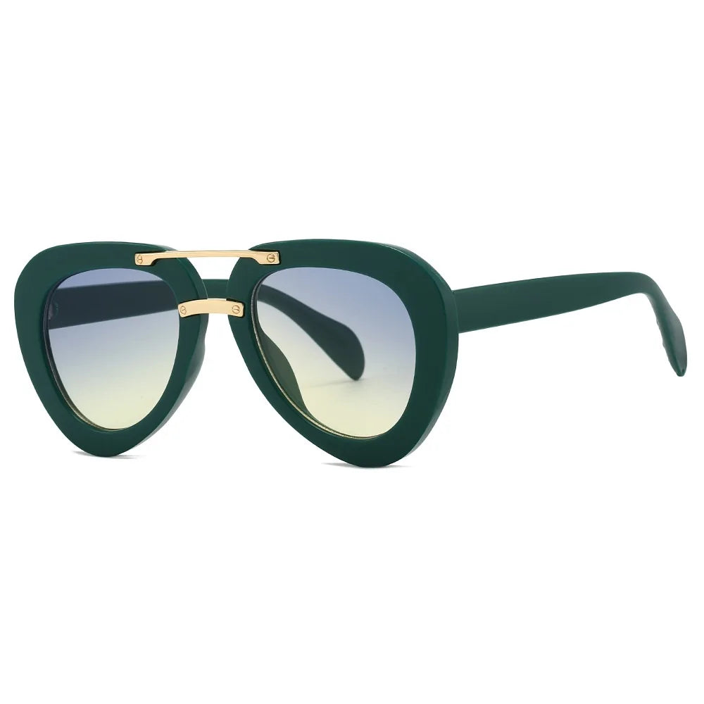 New Trend Sunglasses Women Men Pilot Design Retro Casual Black Unisex Fashion Travel Vintage Sun Glasses For Female UV400