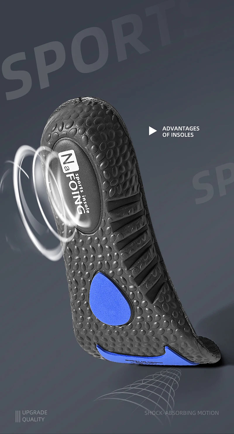 1 Pair Sports Insoles Elastic Running Insole For Shoes Arch Support Insole Absorption Deodorant Breathable Insoles