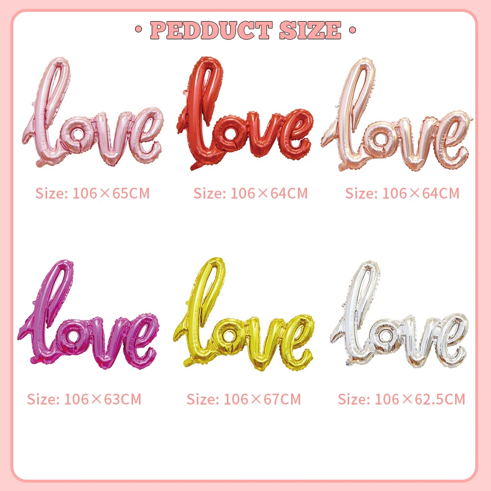 LOVE Letter Foil Mylar Balloon for Wedding Valentine's Day Anniversary Birthday Party Decor Background Arch wreath DIY Supplie