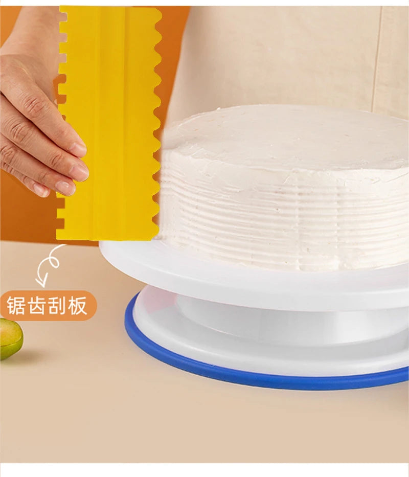 DIY Baking Tools 4pcs/set Cream Scraper PP Cream Smoother Pastry Icing Combs Spatulas Bakery Accessories  Cake Decorating Comb