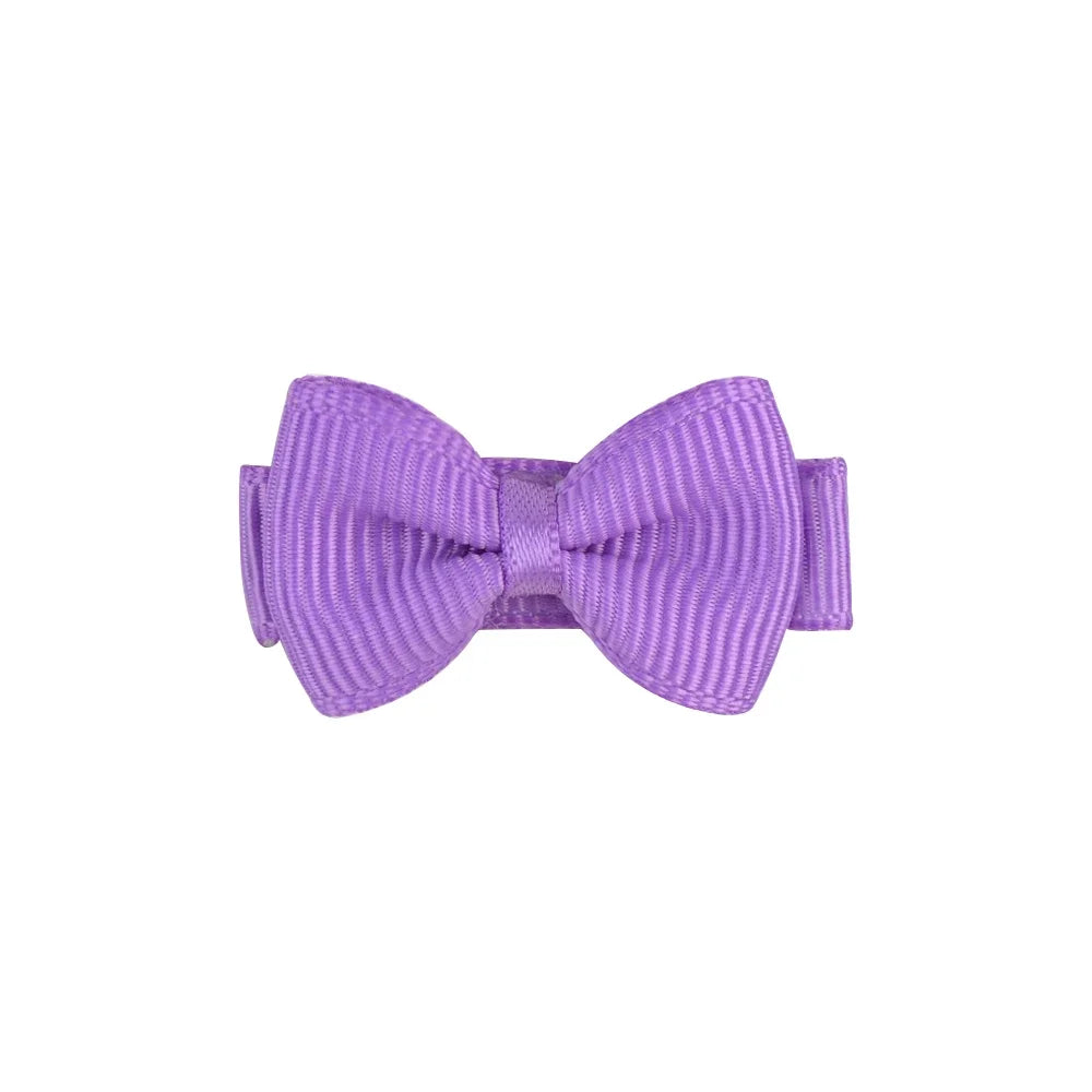 1.2 Inches Solid Colors Mini Hair Bows With Clip For Kids Girls Hairgrips Ribbon Covered Safety Bows Headwear Hair Accessories