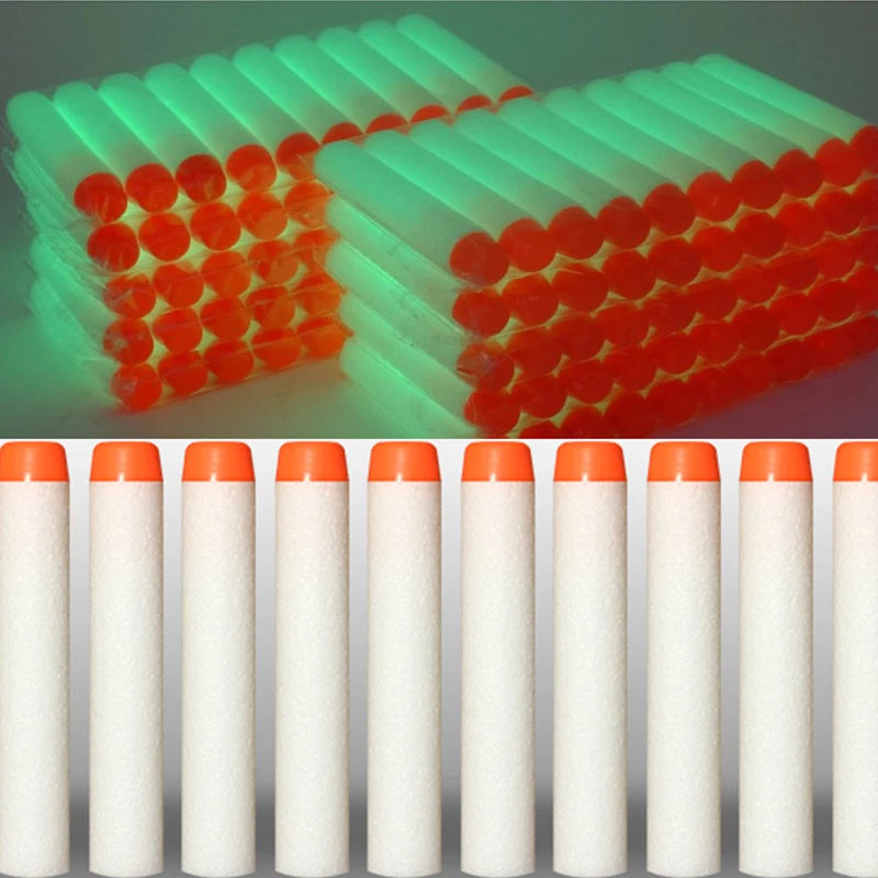 7.2cm 100pcs for Nerf Soft Bullets Darts Round Head Refill Sponge Darts Kids Children Toy Gun Bullets for NERF N-Strike Blasters