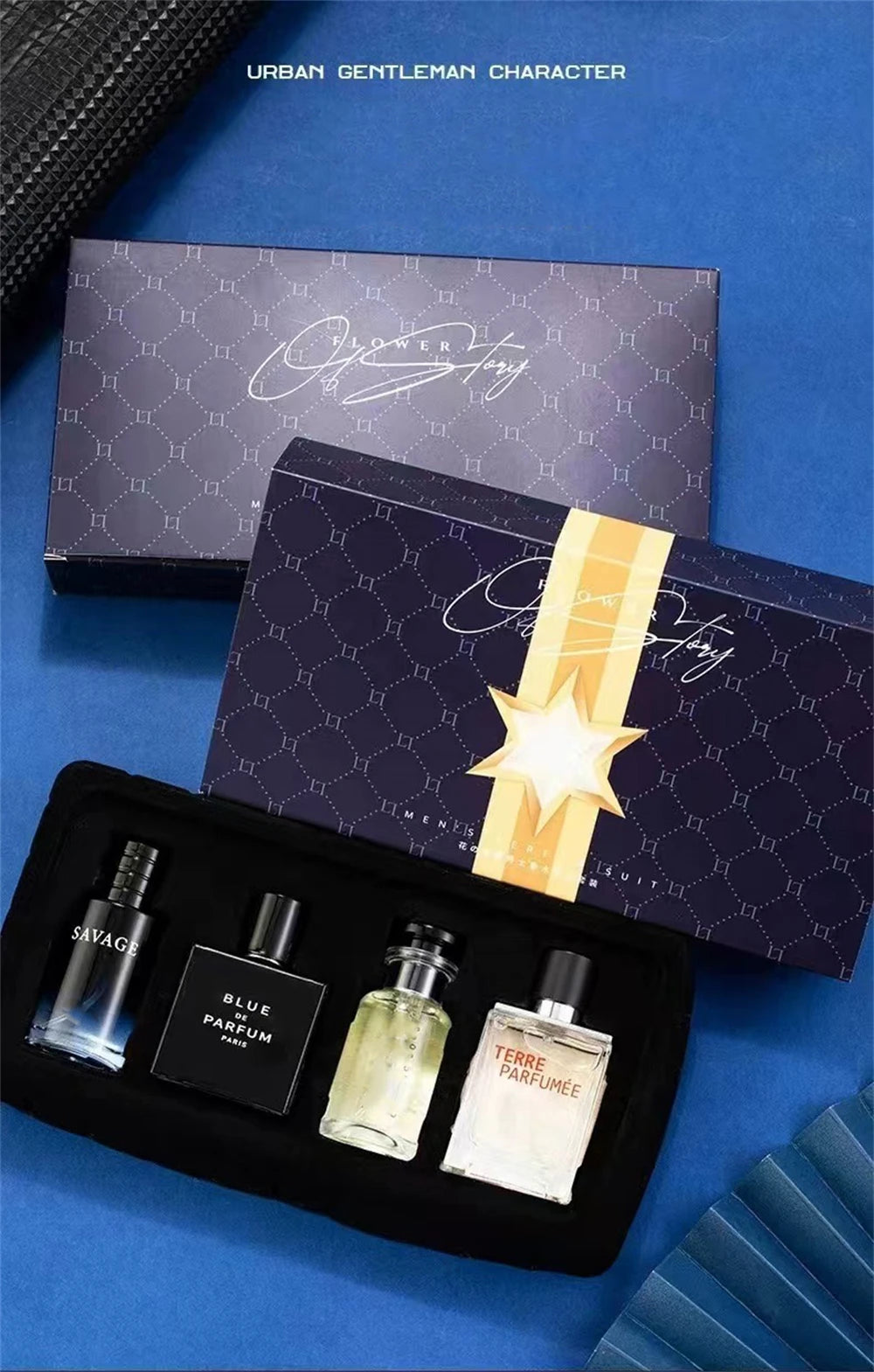 Luxury Brand Perfume Men Cologne Parfums Homme Gift Box 4Pcs Set 100ml Perfumes Masculinos Natural Floral Fruity Scent Spray