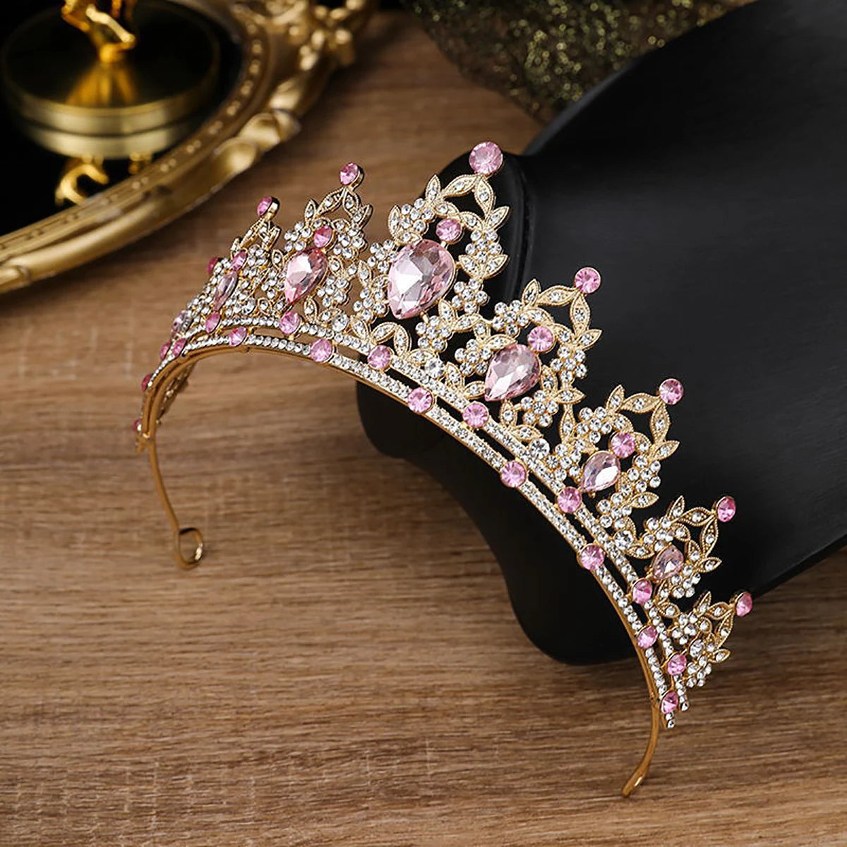 Wedding Hair Tiara Crystal Bridal Tiara Crown Silver Color Diadem Veil Tiaras Wedding Hair Accessories Headpieces Head Jewelry