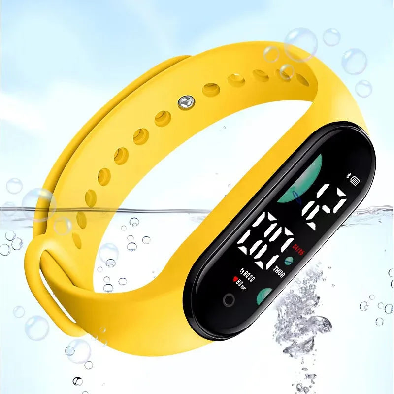 Fashion Sports Watch Electronic LED Digital Wristwatch for Women Casual Simple Silicone Touch Waterproof Bracelet Clock