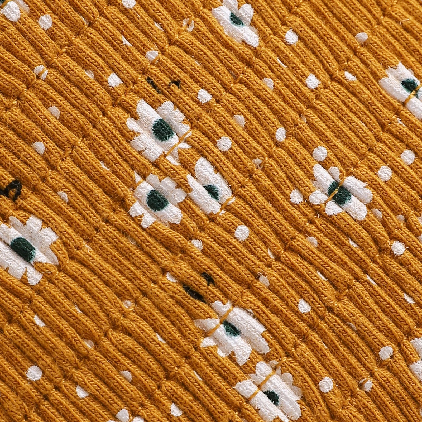 Summer Newborn Ribbed Bodysuit, Baby Girls Sleeveless Flower & Dot Print Jumpsuits with Bow Elastic Playsuits