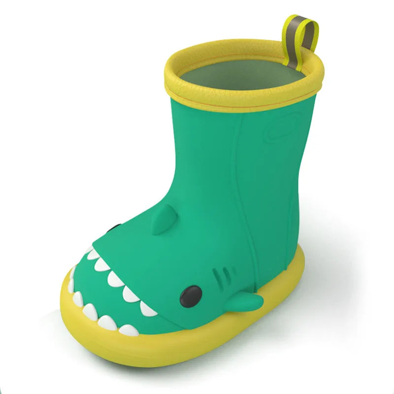 Children Baby Rain Boots Waterproof Rainshoes Cartoon Shark Todller Kids Shoes Boys Girls Water Shoes Soft Sole Anti-Slip