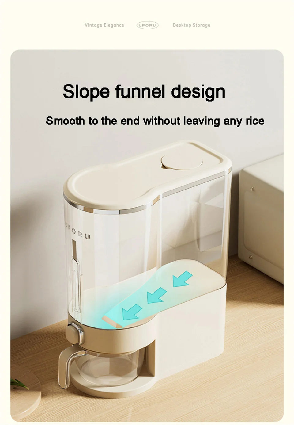 Sealed Rice Bucket Sealed Moisture Proof Rice Dispenser With Cup Grain Powder Boxes Storage Food Cereal Container