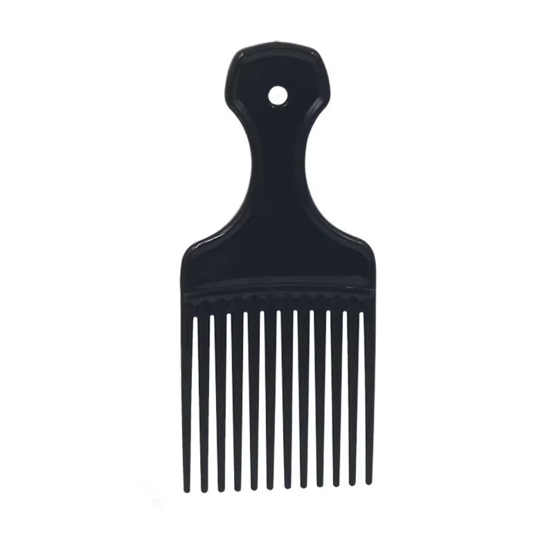 1PCS Black Insert Afro Hair Comb Plastic Wide Teeth Pick Hair Fork Comb Salon Professional African Styling Hairdressing Tool Men