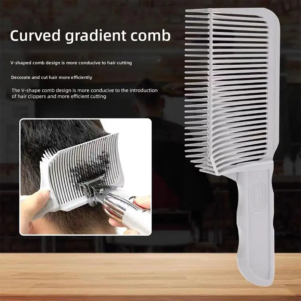 Fading Comb Professional Barber Clipper Blending Flat Top Hair Cutting Comb For Men Heat Resistant Fade Brush Salon Styling Tool