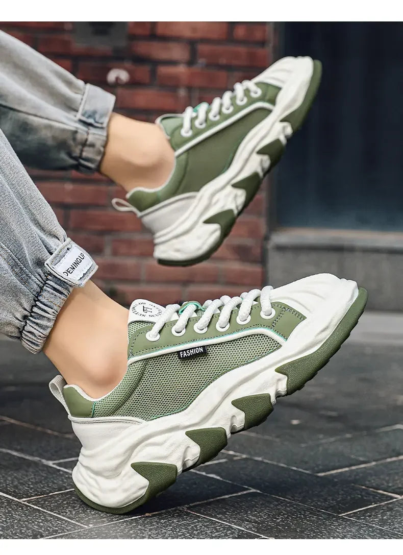 Designer Chunky Sneaker for Men Sneakers Breathable Running Shoes Fashion Casual Mesh Height Increased Platform Sport Shoes