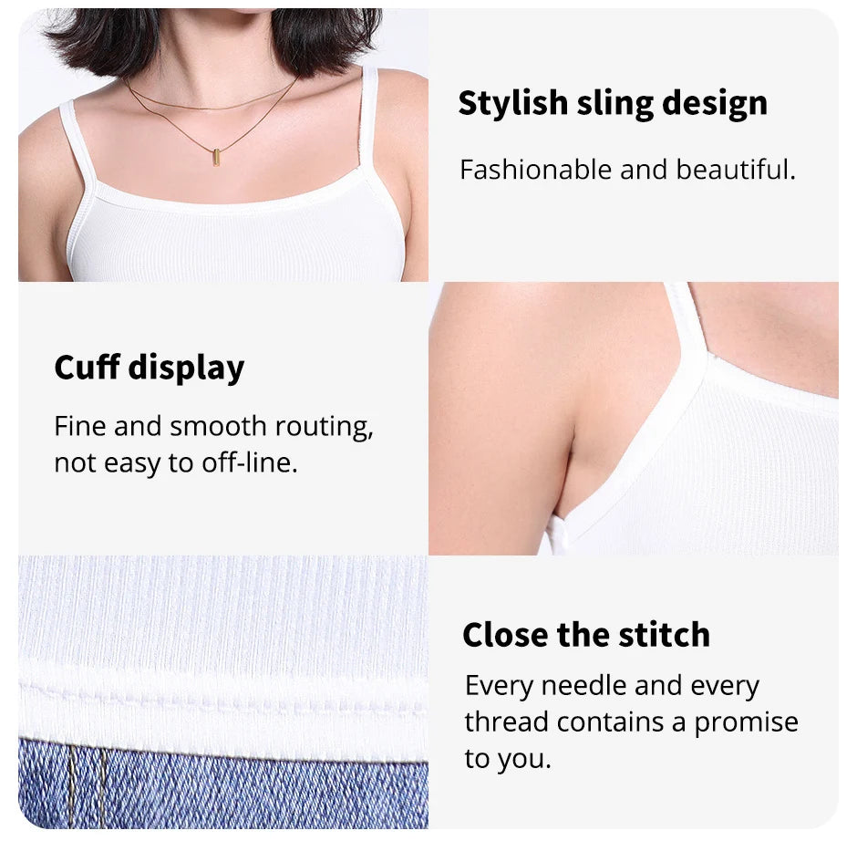 1/3 Pieces Four Seasons Thin Ladies Solid Color Joker Camisole Young Women Plus Size Comfortable and Sexy T-shirt Shirt Casual