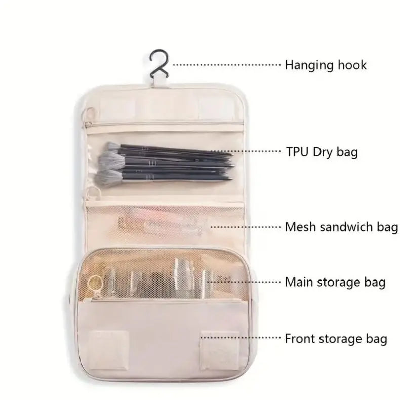 Multi Functional Travel Storage Bag, Hand-held Double-layer Women's Makeup Bag, Men's Travel Grooming Bag