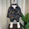 Boys Set Spring and Autumn 2024 New Children's Handsome Clothes Trendy Baby Autumn Fashion Cowboy Two Piece Set Kids Outfits