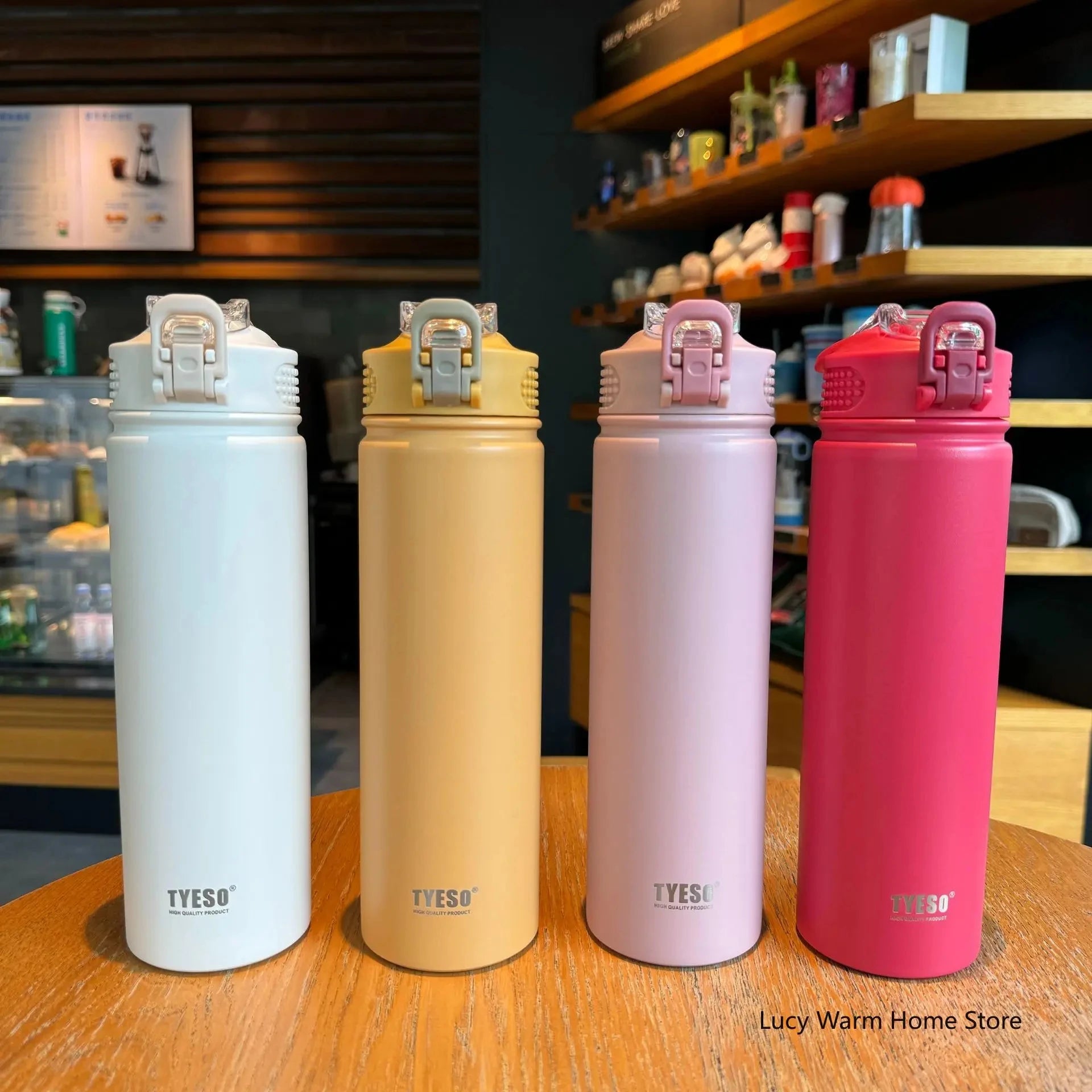Thermal Water Bottle with Straw 750/600ML Stainless Steel Bottle Keeps Cold and Heat High Capacity Thermal Mug Thermos Bottle