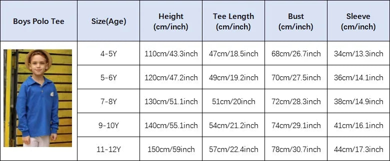 Kids Boys Polo Collar Long Sleeves Shirt Spring Summer Fashion Casual Envelope Children's Boy Top Boutique Clothing