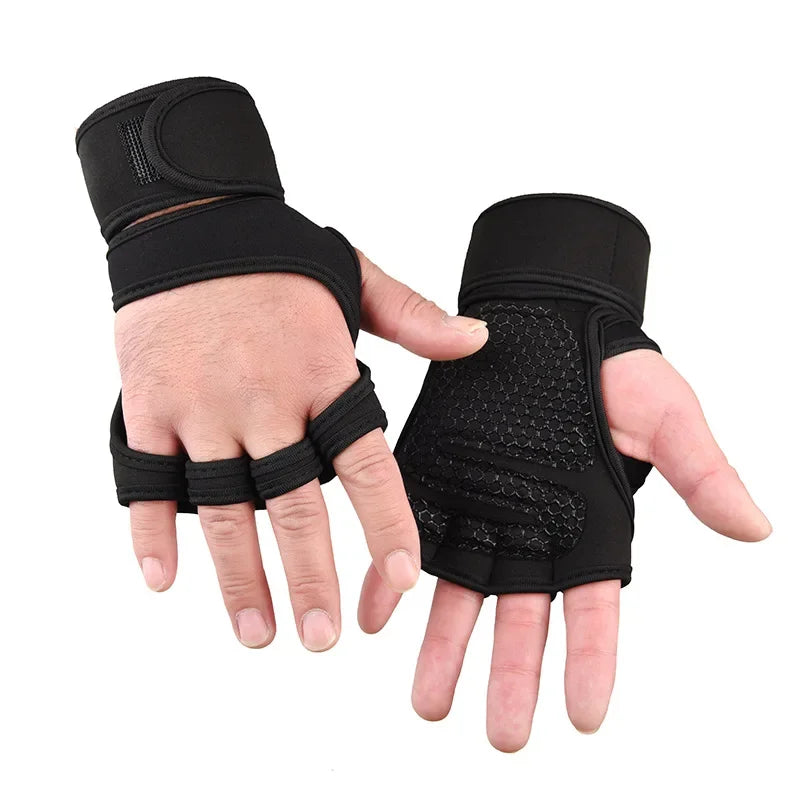 Weightlifting Training Gloves for Men Women Fitness Sports Body Building Gymnastics Gym Hand Wrist Palm Protector Gloves