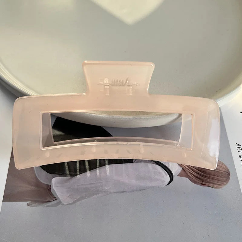 13CM Oversized Claw Clips For Thick Hair Women Geometric Shark Clip Versatile Minimalist Hair Clip Claws 、Girls Hair Accessories