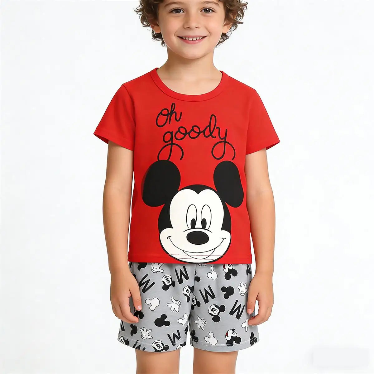 Baby Boys Girls Cartoon Tees Loose Shorts Two Piece Set 2026 Summer Child's Short-sleeved Tracksuits Cute T-shirt+Shorts Wear