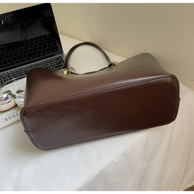 2025 Fashion Tote Bags for Women Versatile Commuting Women's Handbags PU Hasp Large Capacity Shoulder Bags High Quality