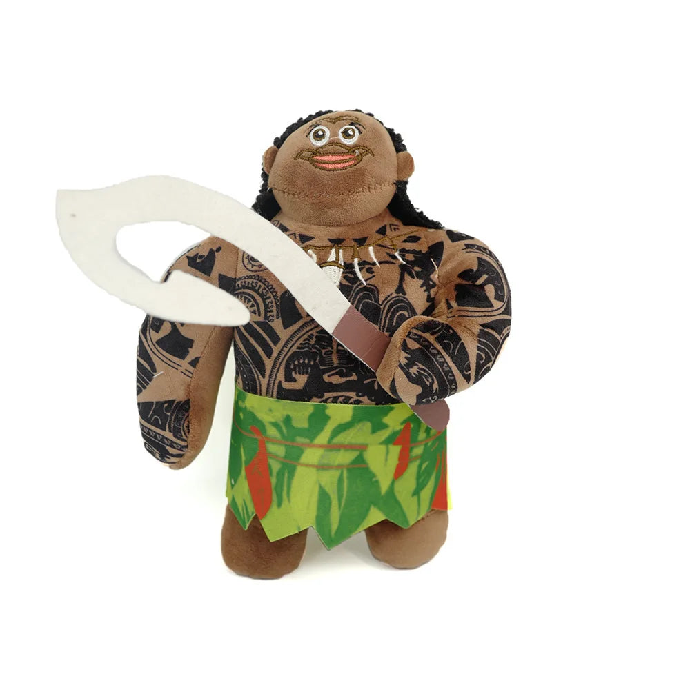 Gilrs Princess Moana Wig and Necklace Flower Clip Dress Up Set Halloween Vaiana Costume Accessories Moana Pet Pig and Cock Toys