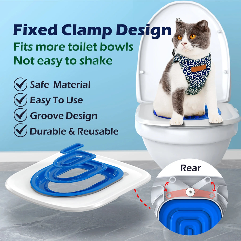Pet Cat and Dog Toilet Training Artifact Kit Sand Tray Toilet Removable Reusable Trainer Toilet Pet Cleaning Training Products