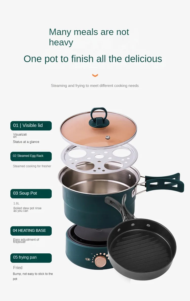 Electric Hot Pot Cooker Baby Porridge Multicooker Stew Heating Eggs Soup Pan Noodles Steamer Rice Cookers Cooking Pot EU Plug