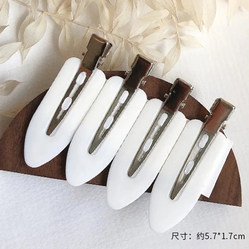 4 Pcs Seamless No Bend Hair Clips Barrettes No Mark Pin Curl Clip Makeup No Crease Hair Clip Hair Styling Bang Clips New Color