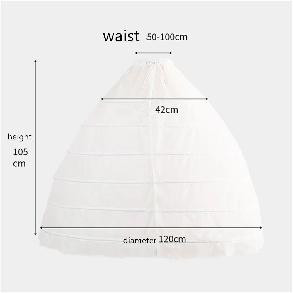 Original Underskirt New 6 Steel ring 110cm Long Oversized Wedding Dress For Brides With Floor Length Dress Support Adjustable Fi