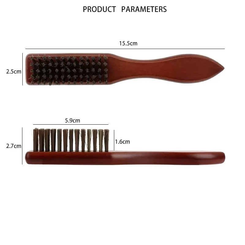 Hairdressing Wooden Handle Boar Bristle Cleaning Brush Soft Beard Cleaning Brush Men Barber Beard Shaving Styling Tools
