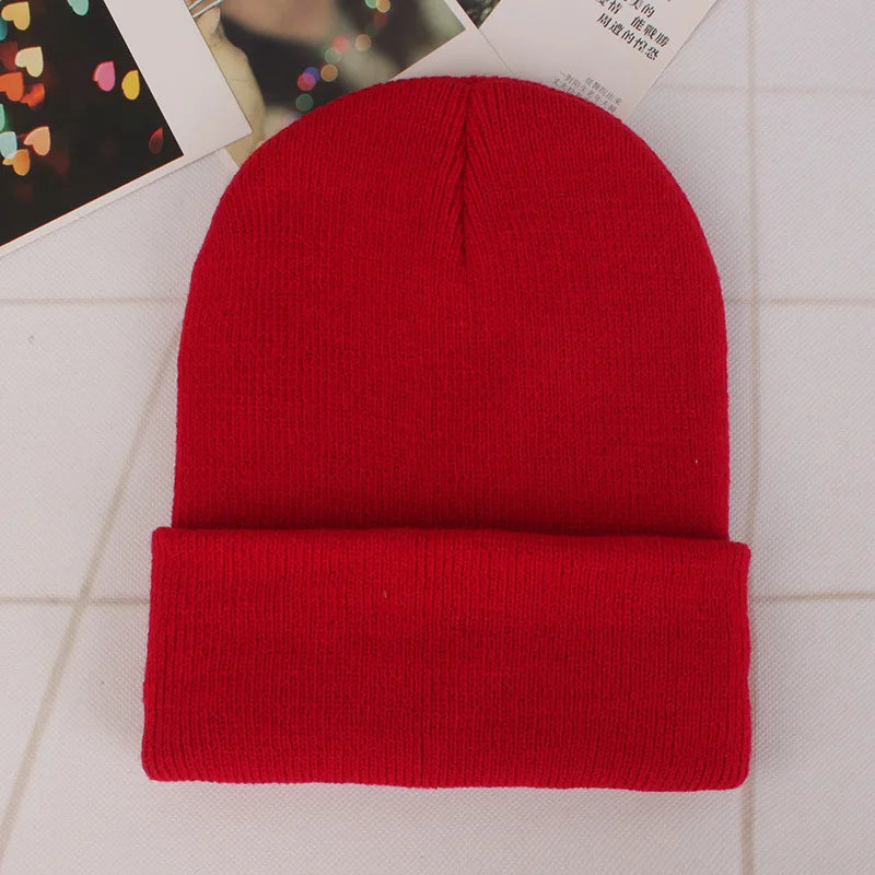 Winter Hats Unisex New Beanies Hat Knitted Solid Cap For Women Men Autumn Female Beanie Warmer Bonnet Men Casual Cap Wholesale