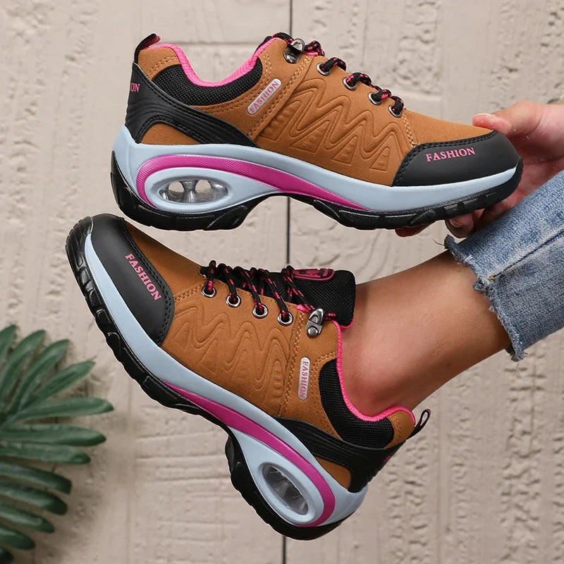 Women's Sports Shoes - Lightweight Comfortable Stylish High-quality Design 2025 Thick Sole  Cushion Walking and Jogging Shoes