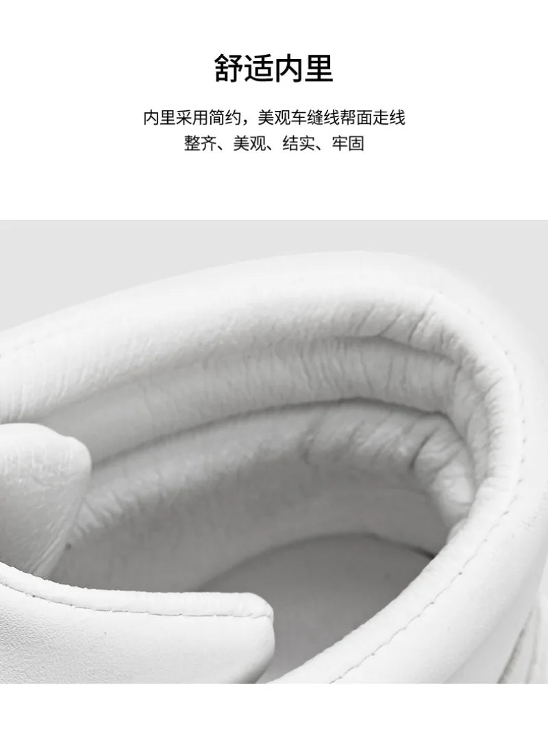 Men's Shoes Spring White Platform Comfortable Casual Shoes Man Trend Anti Slip Sneakers 2025 Fashion Thick Soled Shoes Zapatos