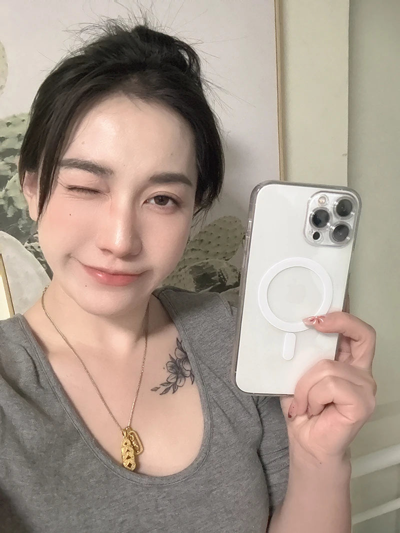 Strong Magnetic Magsafe Wireless Charging Case For iPhone 16 16E 15 14 13 12 11 Pro Max Plus Mini Hard Acrylic Silicone Cover