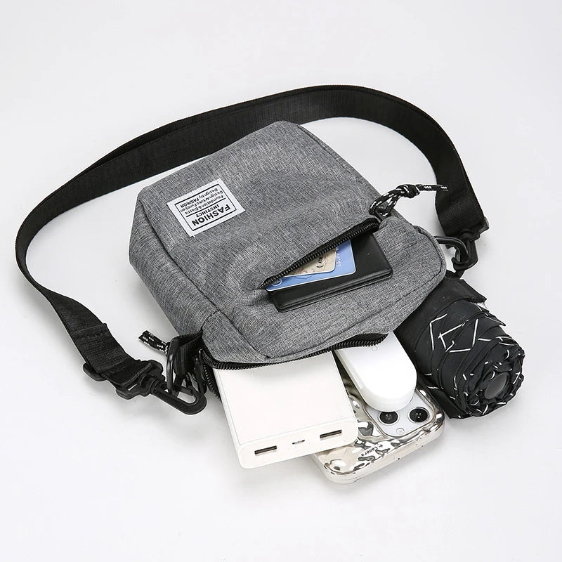 1PC Men's Satchel Fashion Oxford Cloth Shoulder Bag Men's Casual Diagonal Crossover Fashion Hand Machine Small Square Bag