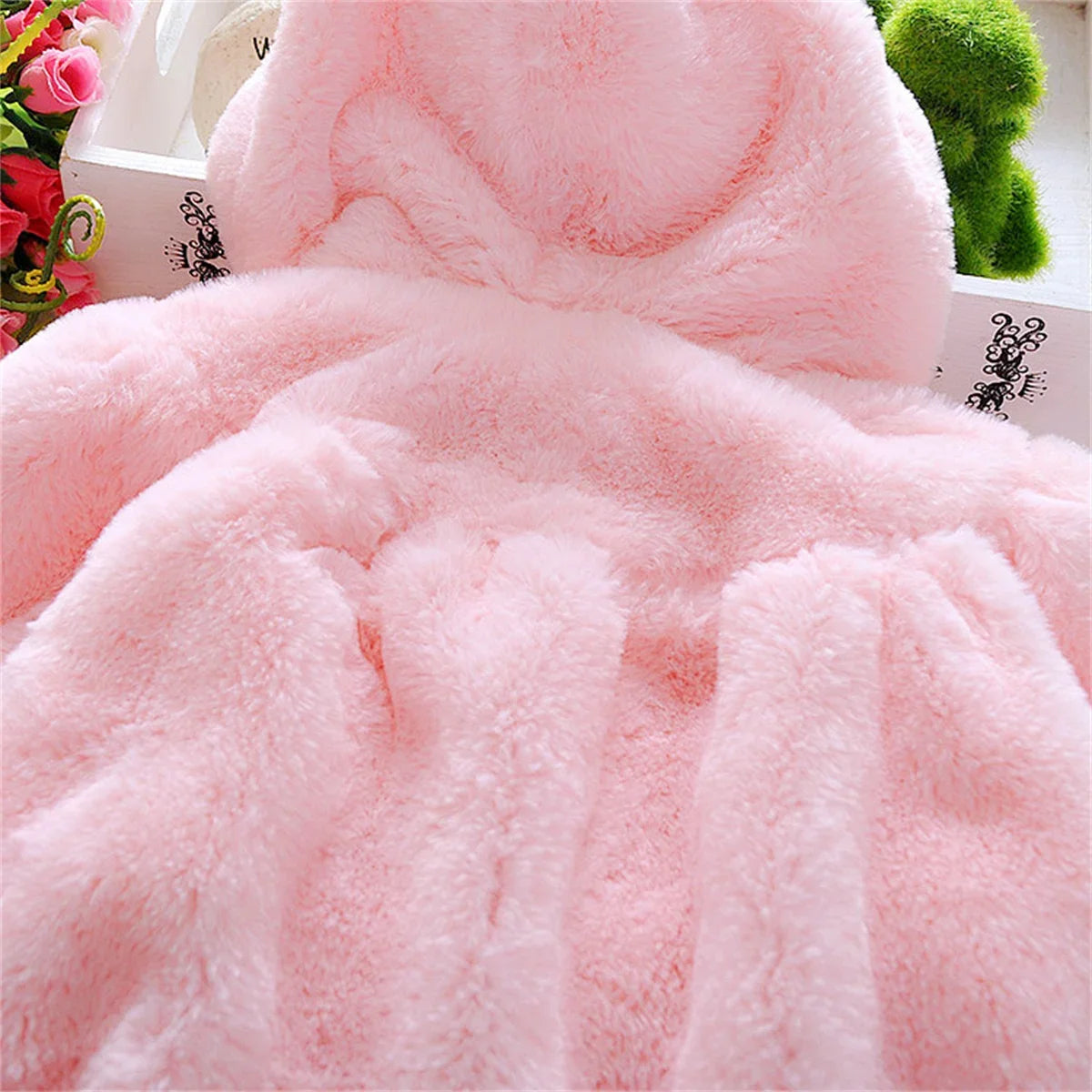 Children's clothing children's new cape girls autumn and winter wool sweater shawl baby ear fleece jacket cape