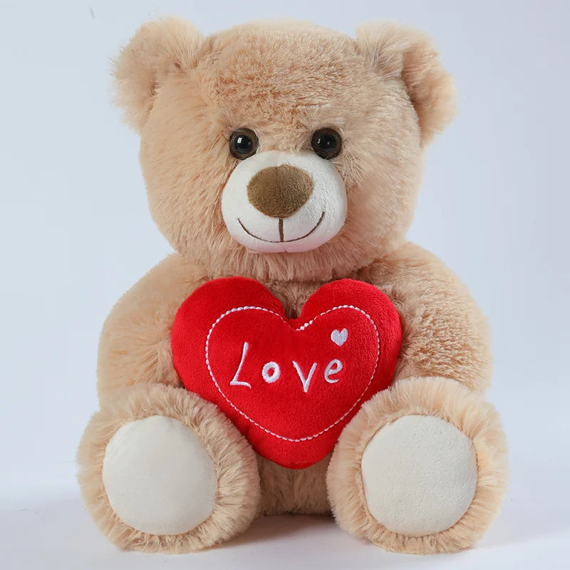 23CM Cute Heart Bear Dog Plush Toys Red Heart Print Love Creative Animal Stuffed Doll For Lovers Valentine's Day Gift
