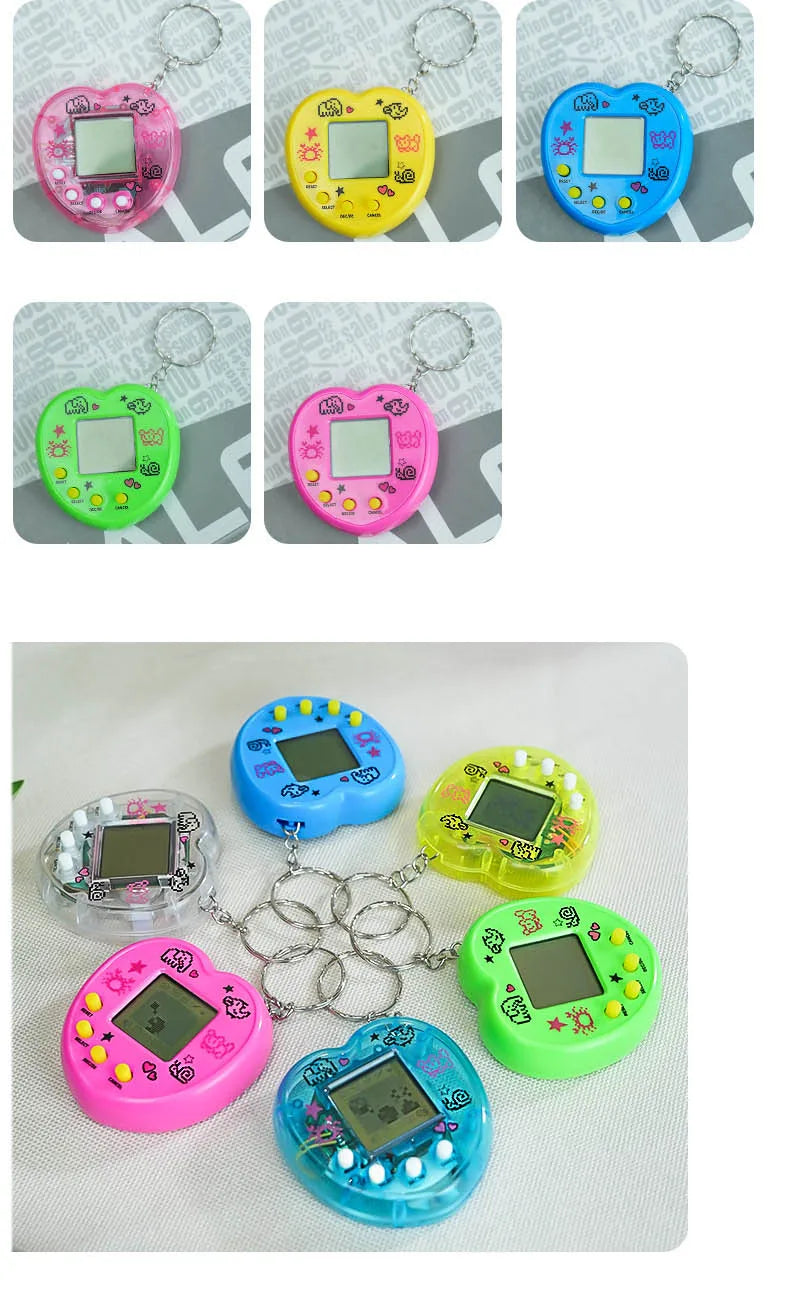 1PCS Transparent Electronic Pets Game Handheld Game Console Toy Virtual Cyber Digital Pet Pixel Funny Gift Play Toy