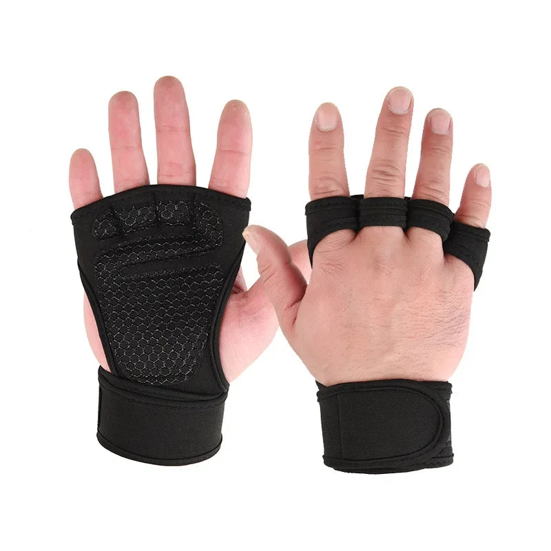 Weightlifting Training Gloves for Men Women Fitness Sports Body Building Gymnastics Gym Hand Wrist Palm Protector Gloves