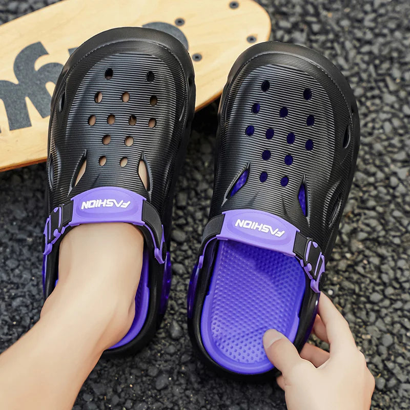 Men's New Summer Sports Sandals for Beach Wear, Non-Slip, Wear-Resistant, Closed-Toe Shoes, Sandals and Slippers