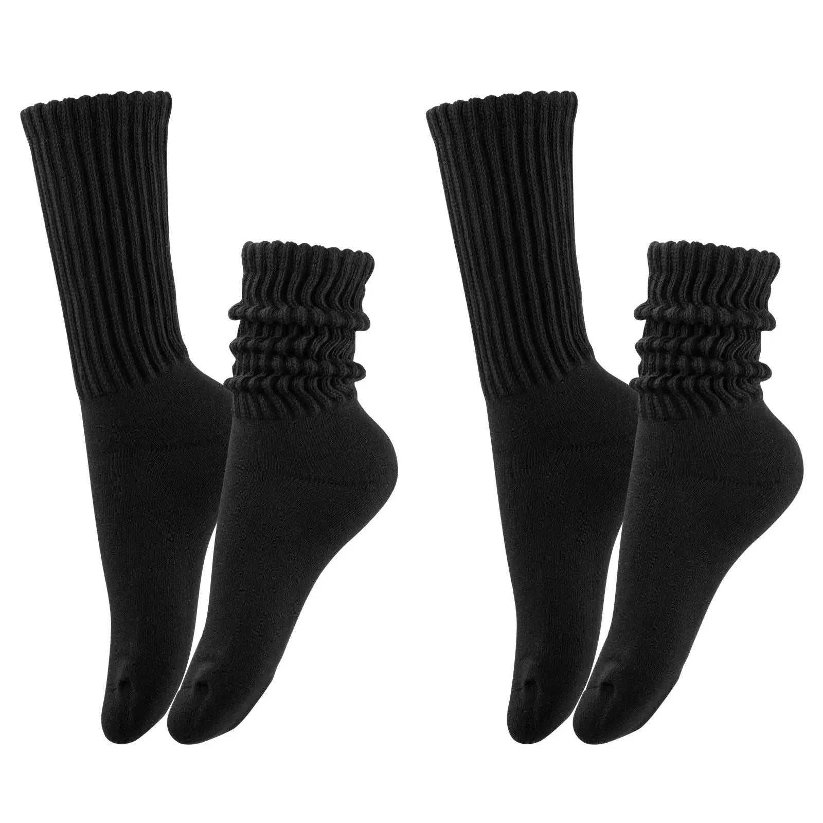 RMSWEETYIL Slouch Scrunch Stacked Socks for Women 80s 90s Slouch Cotton Thick Chunky Loose High Tube Boot Socks