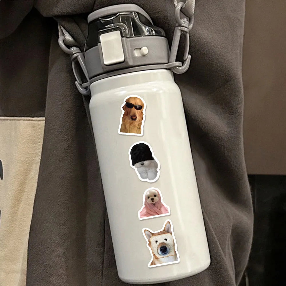 500PCS Ten Different Dog Funny Roll Stickers Small Pattern DIY Phone Case Notebook Skateboard Waterproof Stickers