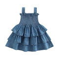 Infant Baby Kids Girl’s Slip Dress, Sleeveless 3-layer Pleated Solid Summer Dress for Casual Daily 6M-4T