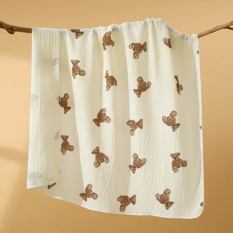 80x80cm Baby Receive Blanket for Newborn Cotton Muslin Swaddle Blanket Bedding Infant Bath Towel Baby Items Mother Kids