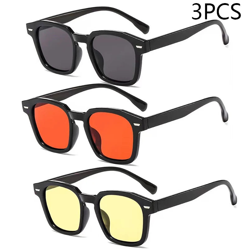 New Unisex Rectangle Vintage Sunglasses 2023 Fashion Design Retro Sun Glasses Female Lady Eyeglass Cat Eye Casual Goggles UV400