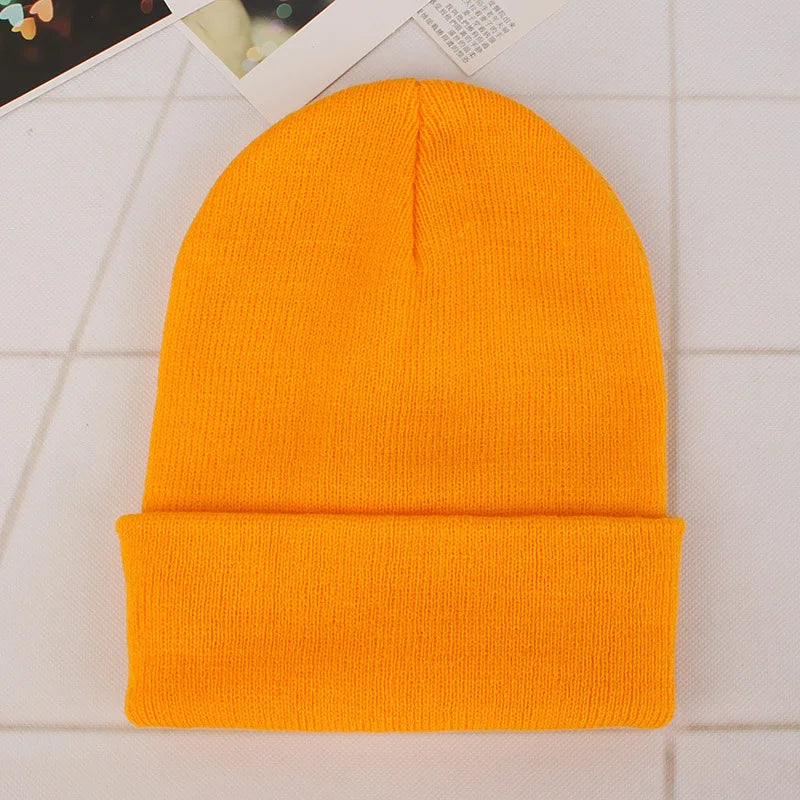 Winter Hats Unisex New Beanies Hat Knitted Solid Cap For Women Men Autumn Female Beanie Warmer Bonnet Men Casual Cap Wholesale