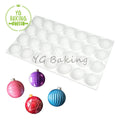 Dorica 28 Hole Small Christmas Ball Silicone Mousse Mold 3D Pudding Dessert Chocolate Mould DIY Cake Decorating Tools Bakeware